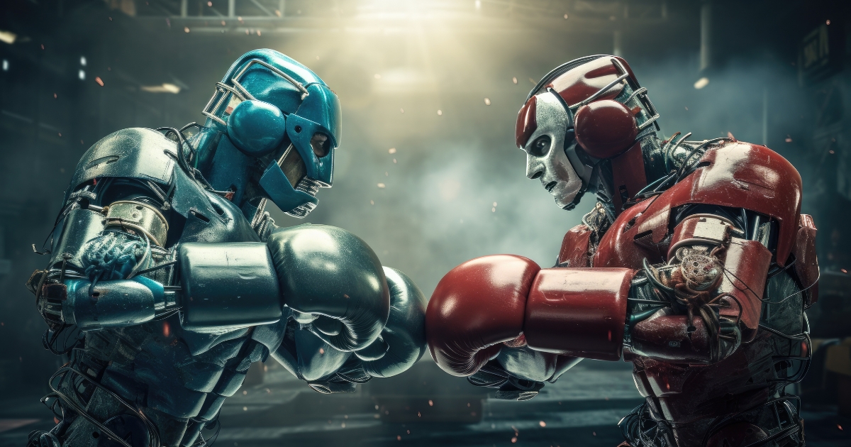 China exibe robôs lutando boxe e servindo cerveja em feira de IA