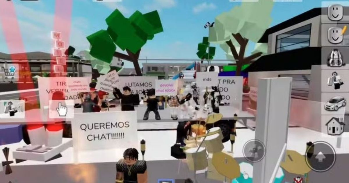 Crianças protestam no Roblox e atacam Felca após restrições no chat