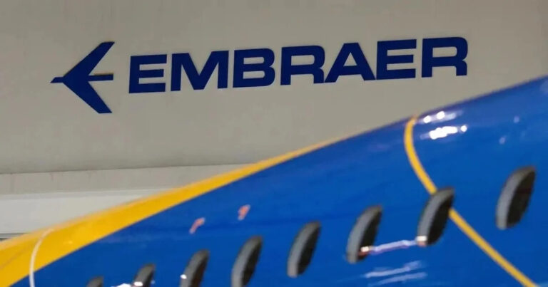 Encomendas da Embraer crescem 20% em 2025 e chegam a nível recorde