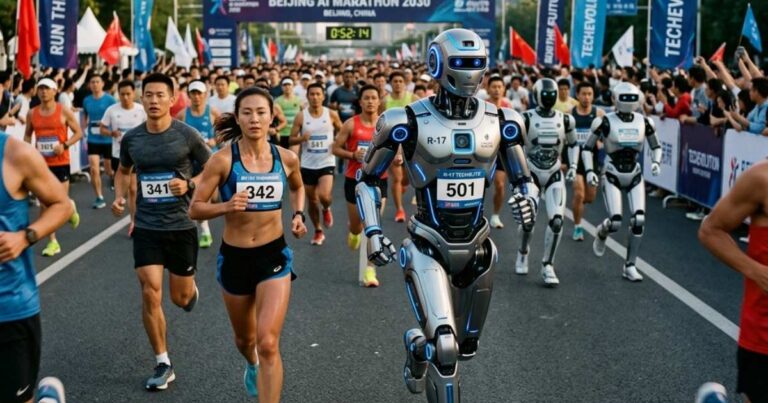 China coloca robôs contra humanos em corrida